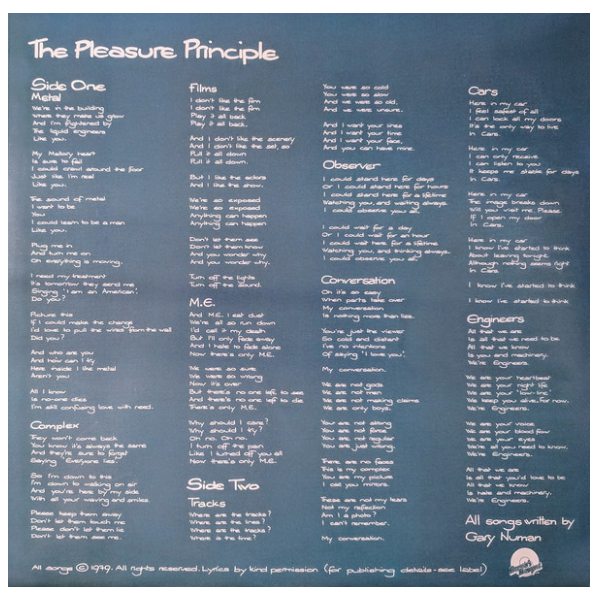 GARY NUMAN - THE PLEASURE PRINCIPLE | VINILO