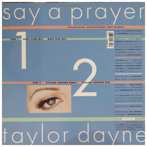 TAYLOR DAYNE - SAY A PRAYER | 12" MAXI SINGLE USADO