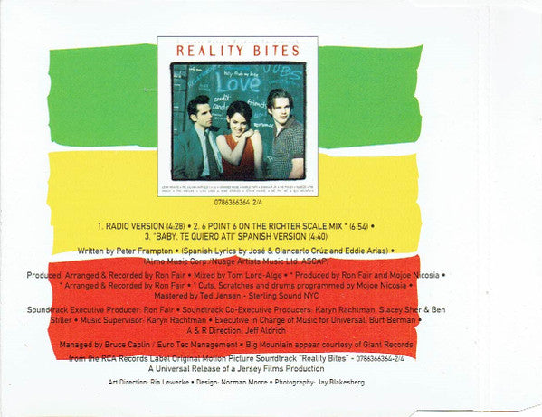 BIG MOUNTAIN - BABY, I LOVE YOUR WAY | CD SINGLE USADO