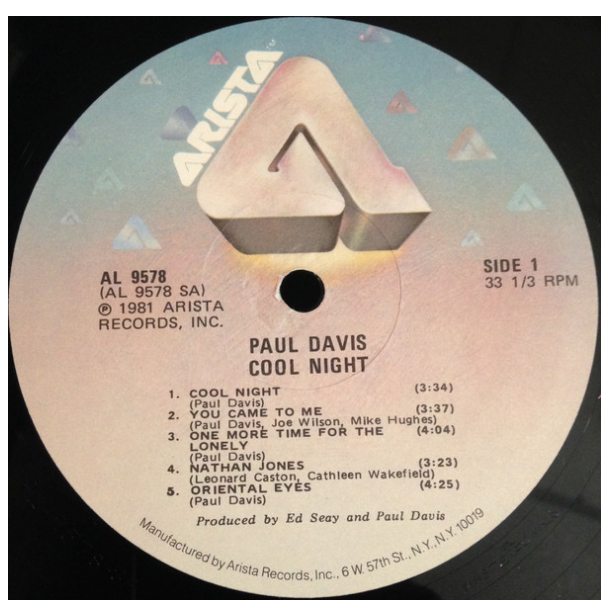 PAUL DAVIS - COOL NIGHT | VINILO USADO