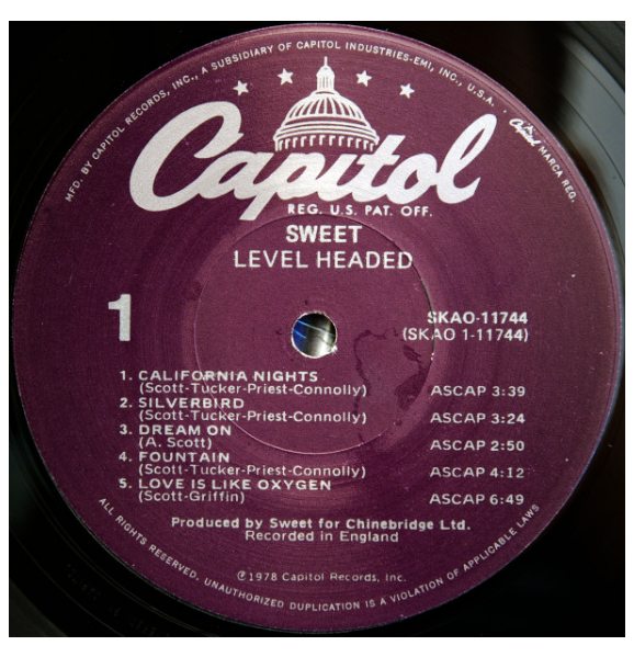 SWEET - LEVEL HEADED | VINILO USADO