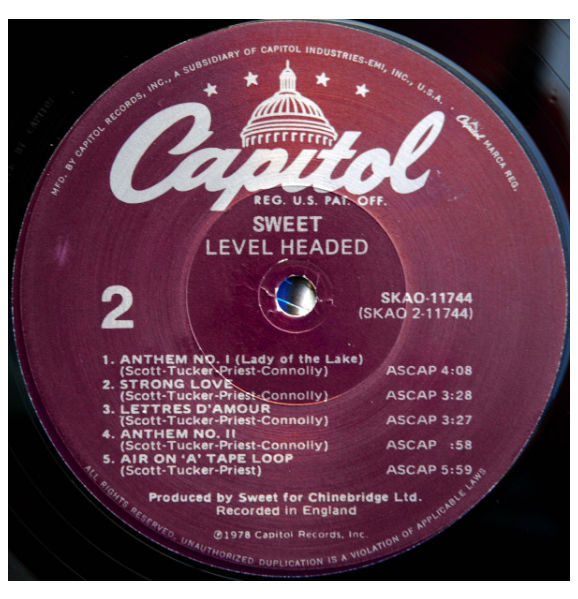 SWEET - LEVEL HEADED | VINILO USADO
