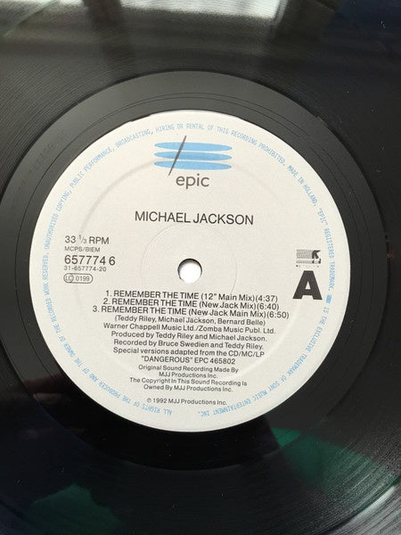 MICHAEL JACKSON - REMEMBER THE TIME | 12" MAXI SINGLE USADO