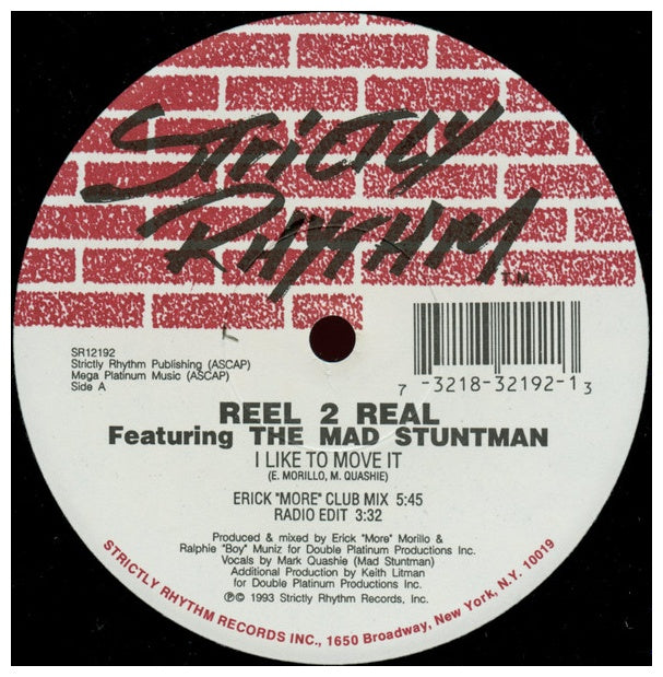REEL 2 REAL FEATURING THE MAD STUNTMAN - LIKE TO MOVE IT | 12'' MAXI SINGLE USADO