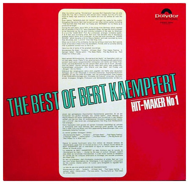 BERT KAEMPFERT - THE BEST OF BERT KAEMPFERT | VINILO USADO