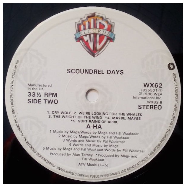 A-HA - SCOUNDREL DAYS | VINILO USADO