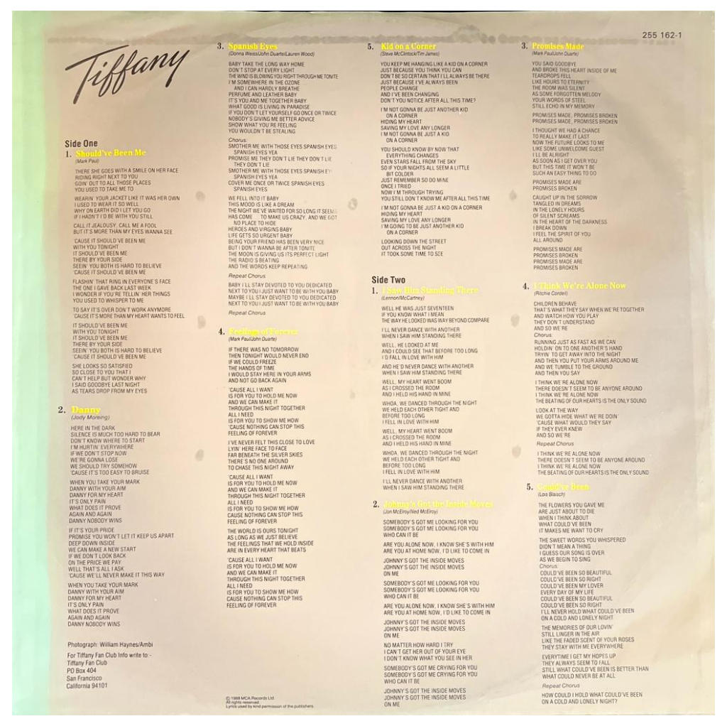 TIFFANY - TIFFANY | VINILO USADO