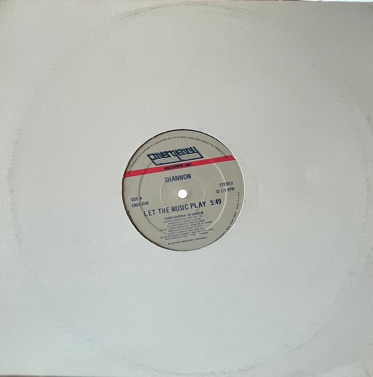 SHANNON - LET THE MUSIC PLAY | 12" MAXI SINGLE USADO