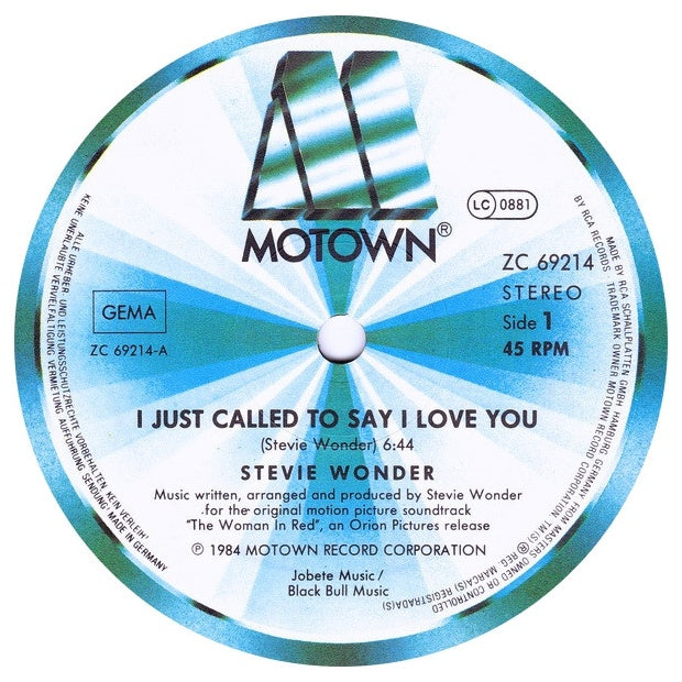 STEVIE WONDER - I JUST CALL TO SAY I LOVE YOU | 12" MAXI SINGLE USADO