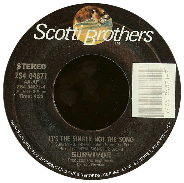 SURVIVOR - THE SEARCH IS OVER | 7" SINGLE USADO
