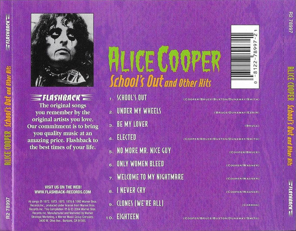 ALICE COOPER - SCHOOLS OUT OTHER HITS | CD