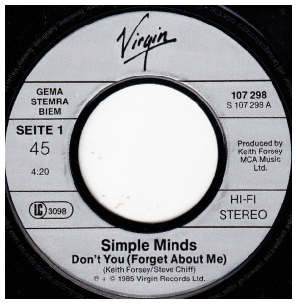 SIMPLE MINDS - Don't You (Forget About Me) | 7" SINGLE USADO