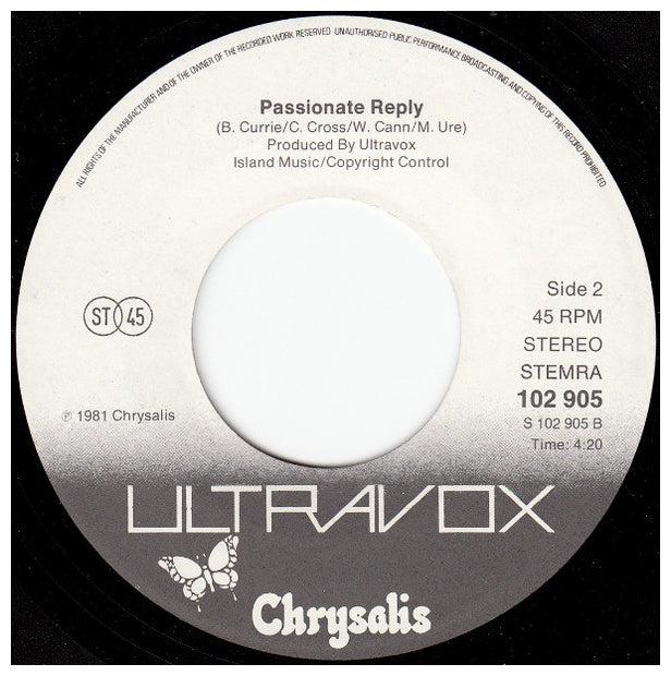 ULTRAVOX - VIENNA | 7" SINGLE USADO