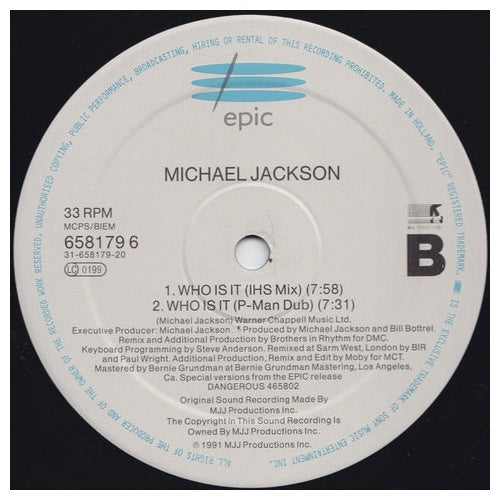 MICHAEL JACKSON - WHO IS IT | 12" MAXI SINGLE USADO