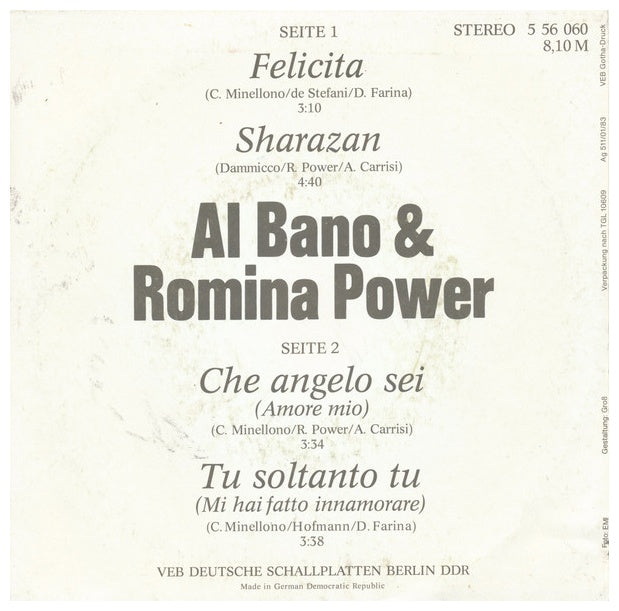 ALBANO & ROMINA POWER - FELICITA | 7" SINGLE USADO