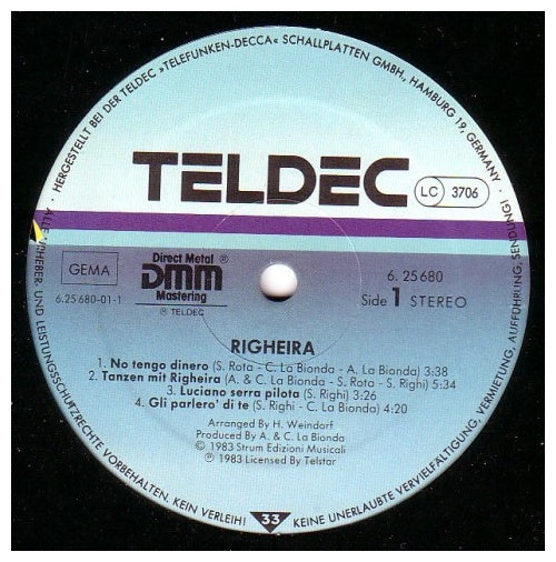 RIGHEIRA - RIGHEIRA | VINILO USADO