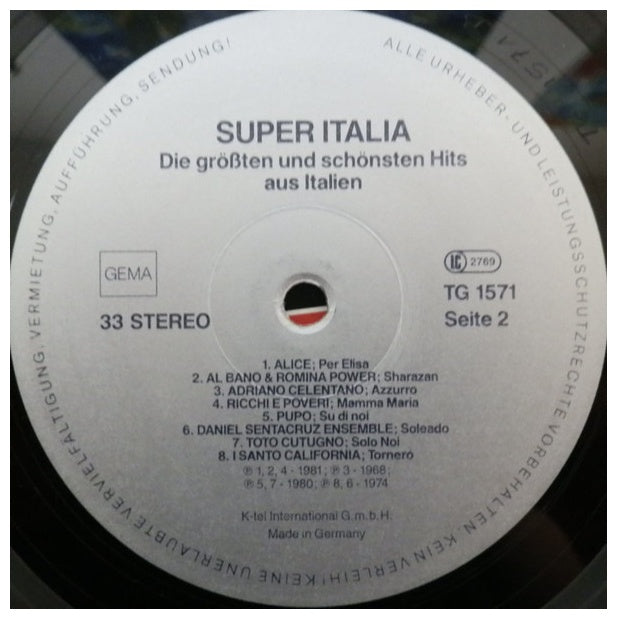 SUPER ITALIA - SUPER HITS AUS ITALIEN | VINILO USADO
