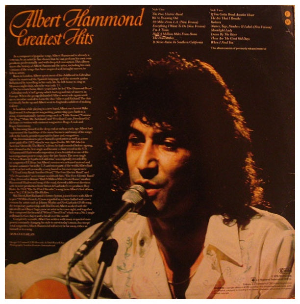 ALBERT HAMMOND - GREATEST HITS | VINILO USADO