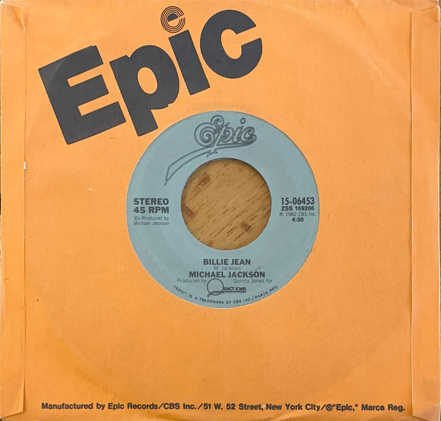 MICHAEL JACKSON - BILLIE JEAN/BEAT IT | 7" SINGLE USADO