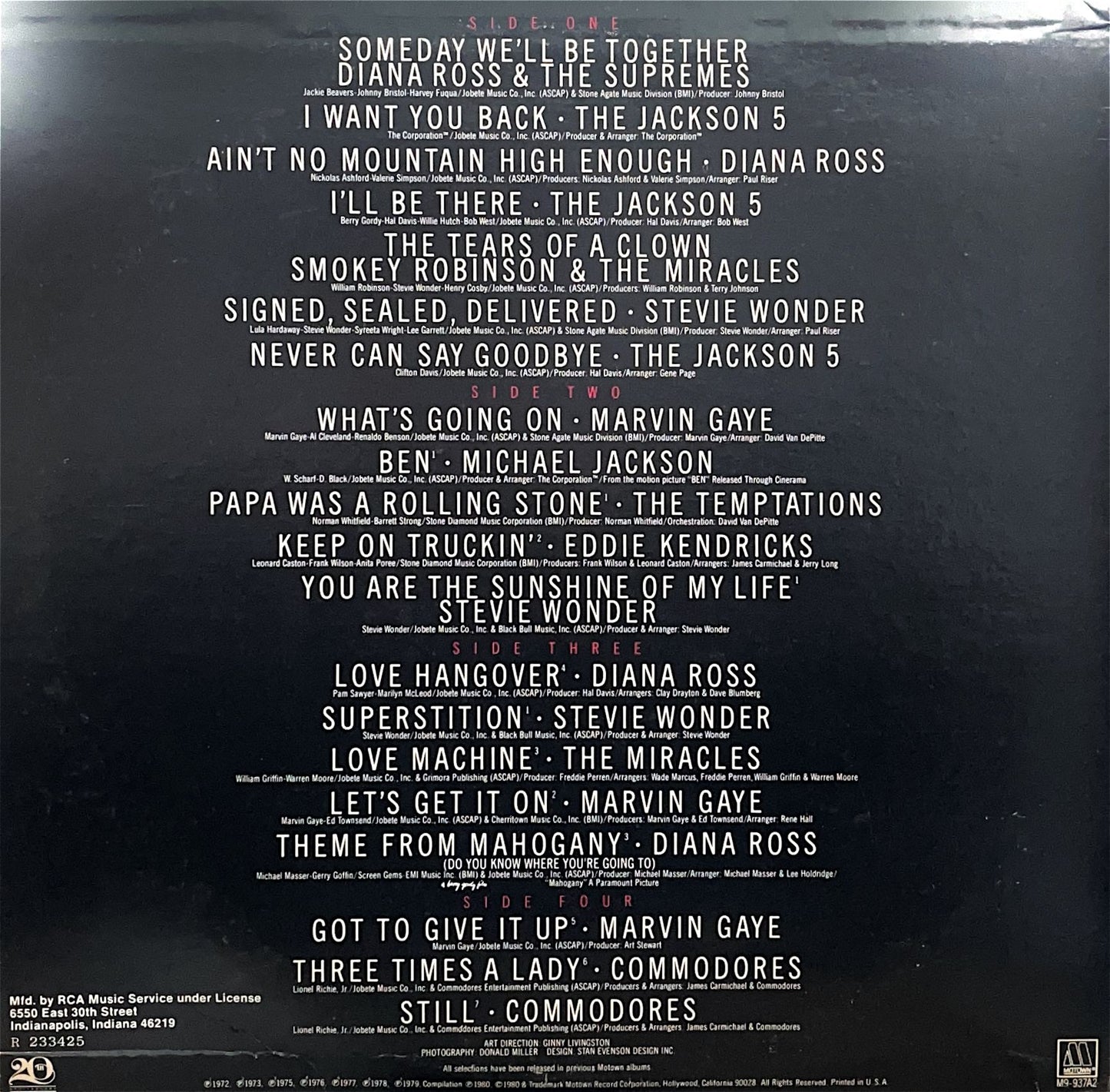 TWENTY YEARS OF MOTOWN - 20/20 - TWENTY N°1 HITS | VINILO USADO