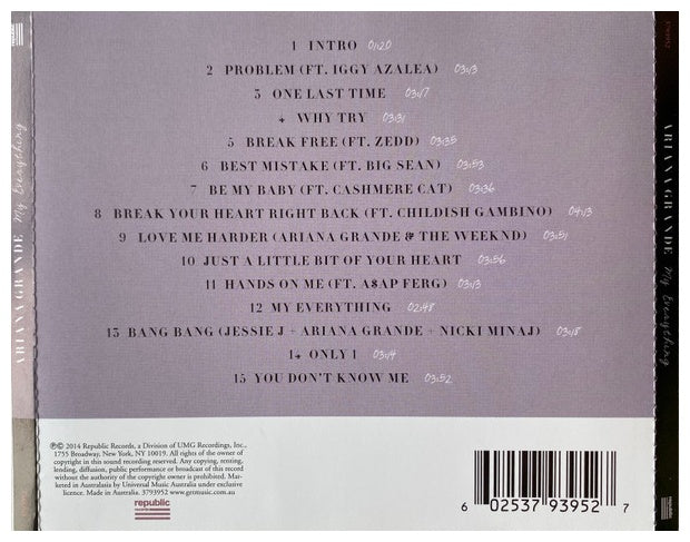 ARIANA GRANDE - MY EVERYTHING | CD