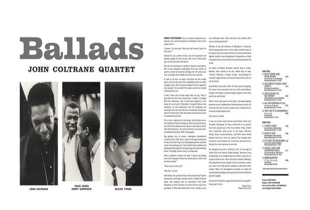 JOHN COLTRANE - BALLADS | VINILO