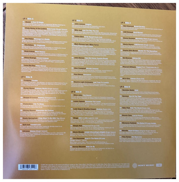 NOW THAT'S WHAT I CALL MUSIC - POP GOLD - VARIOUS ARTISTS - POP GOLD (3LP) (COLOURED VINYL) | VINILO