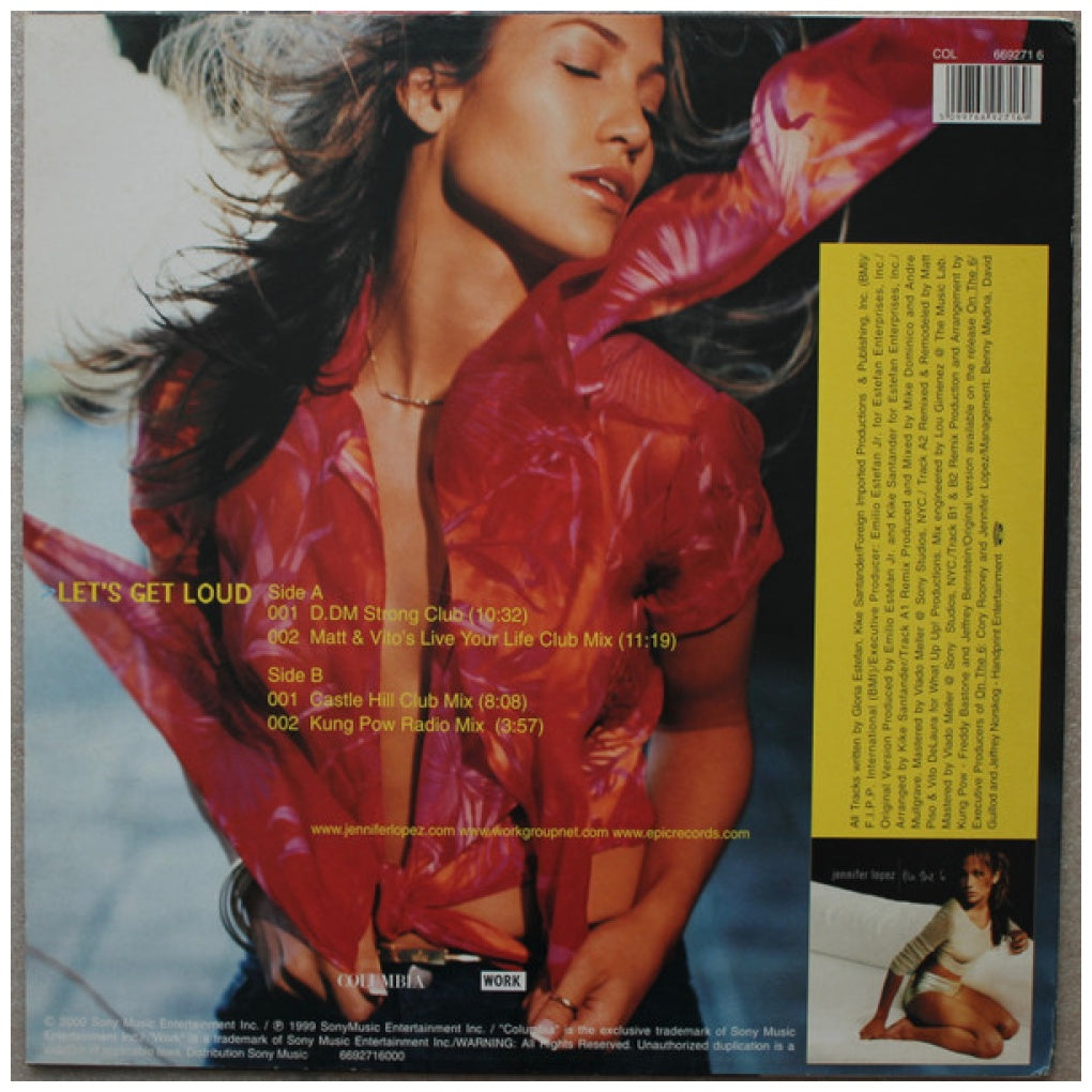 JENNIFER LOPEZ - LET'S GET LOUD | 12" MAXI SINGLE VINILO USADO
