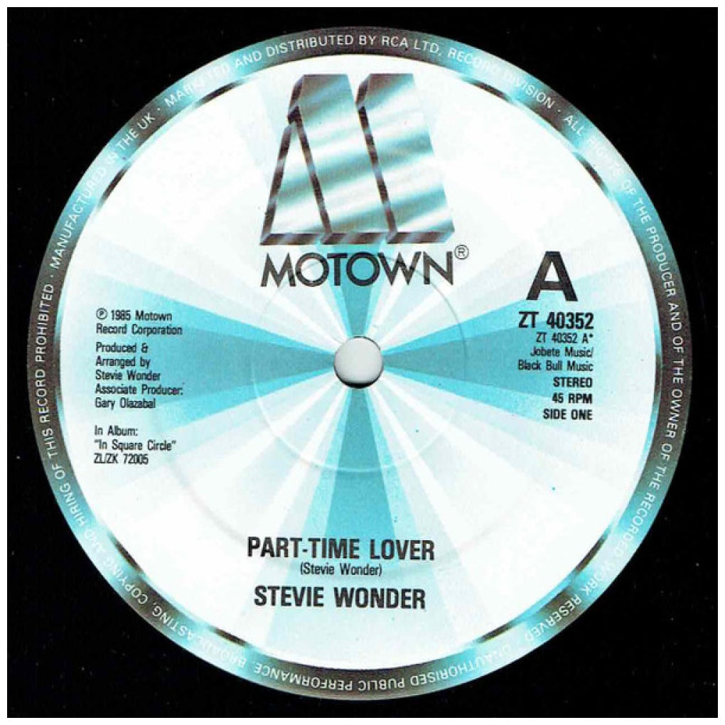 STEVIE WONDER - PART-TIME LOVER | 12" MAXI SINGLE VINILO USADO