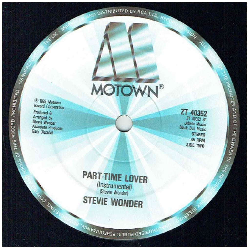 STEVIE WONDER - PART-TIME LOVER | 12" MAXI SINGLE VINILO USADO