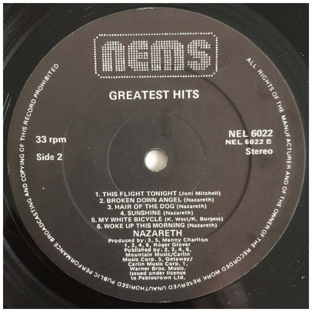 NAZARETH - GREATEST HITS (VDE-NUEVO/SELLADO) | VINILO USADO