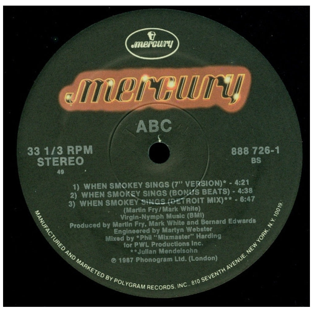 ABC - WHEN SMOKING SINGS | 12" MAXI SINGLE VINILO USADO