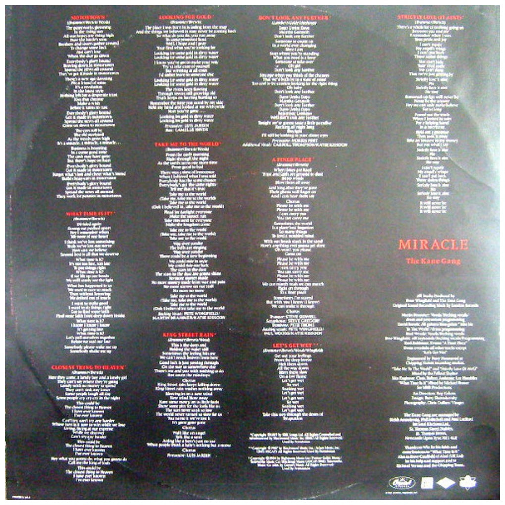 THE KANE GANG - MIRACLE | VINILO USADO