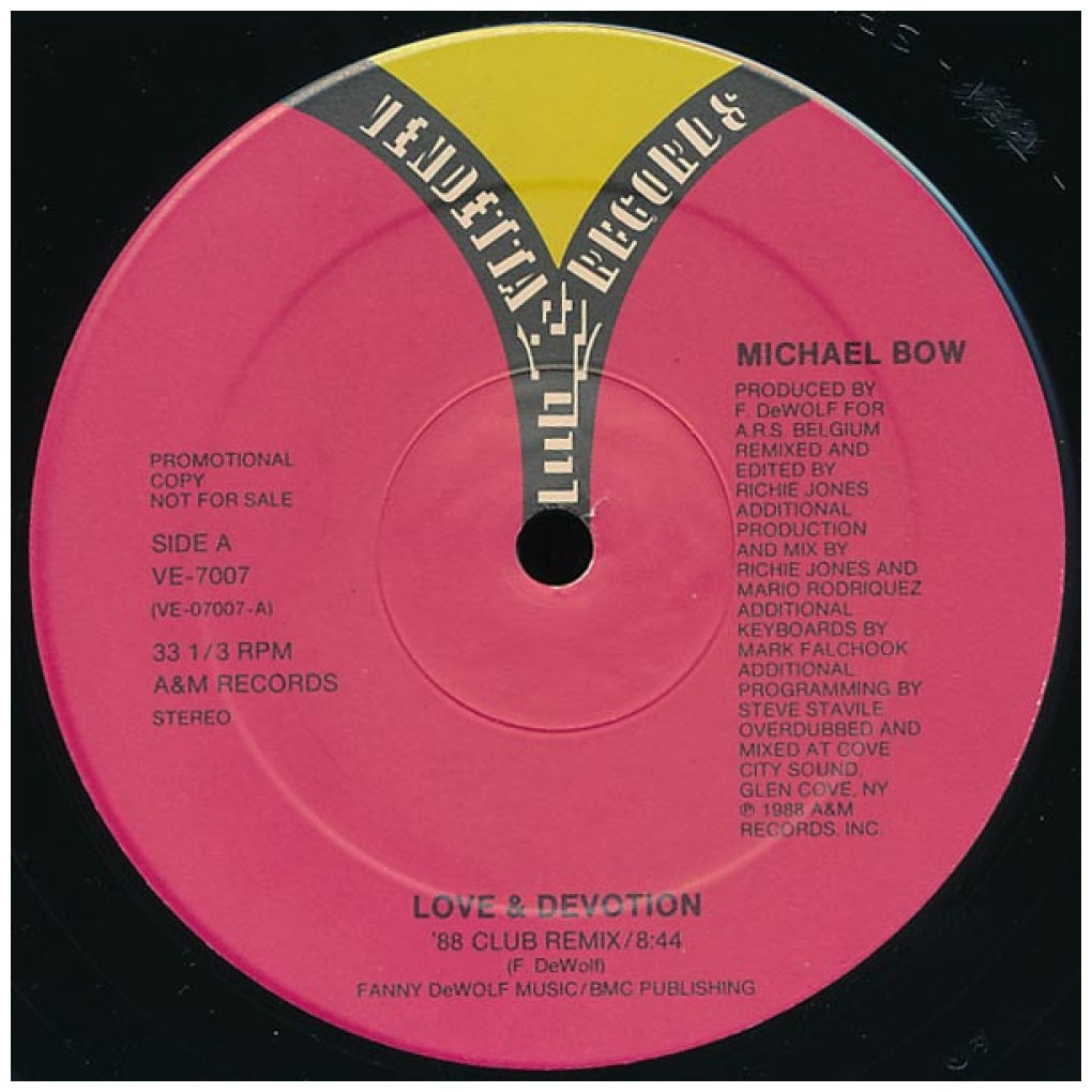 MICHAEL BOW - LOVE & DEVOTION (The '88 Remix) | 12" MAXI SINGLE USADO