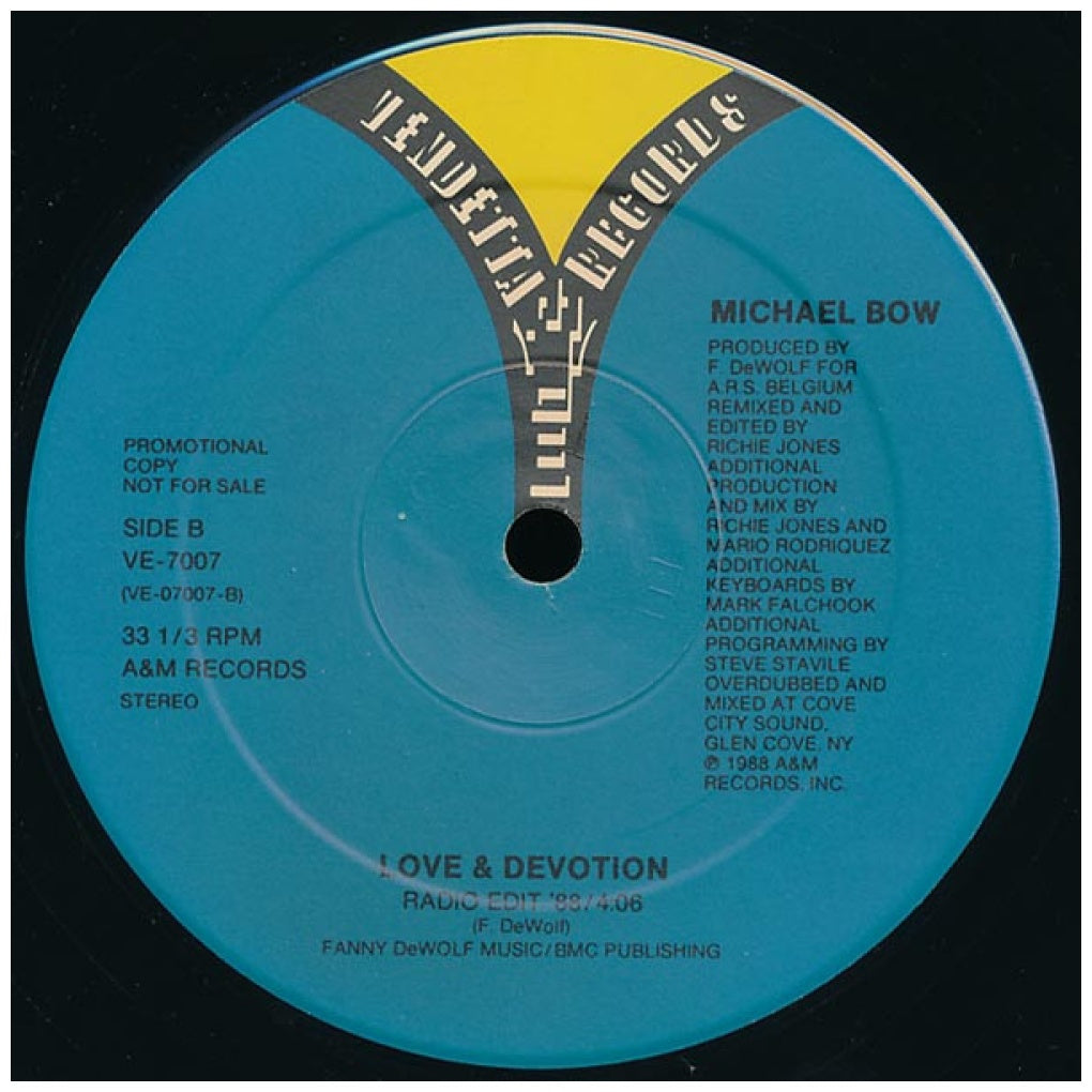 MICHAEL BOW - LOVE & DEVOTION (The '88 Remix) | 12" MAXI SINGLE USADO