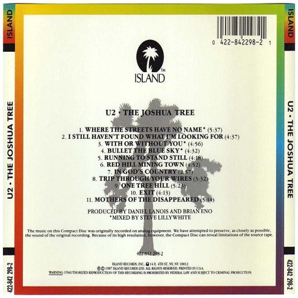 U2 - THE JOSHUA TREE | CD USADO