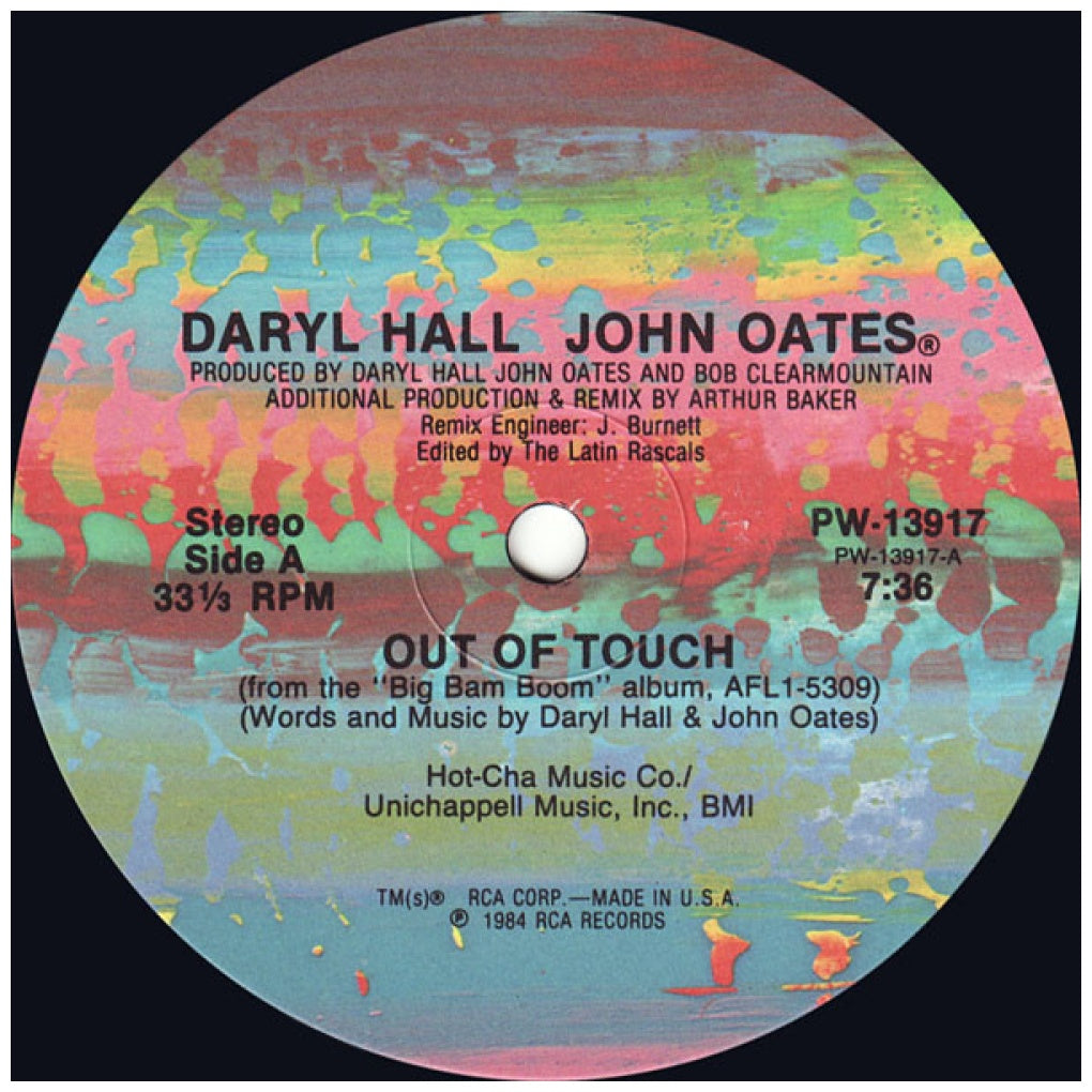 DARYL HALL AND JOHN OATES - OUT OF TOUCH | 12" MAXI SINGLE USADO