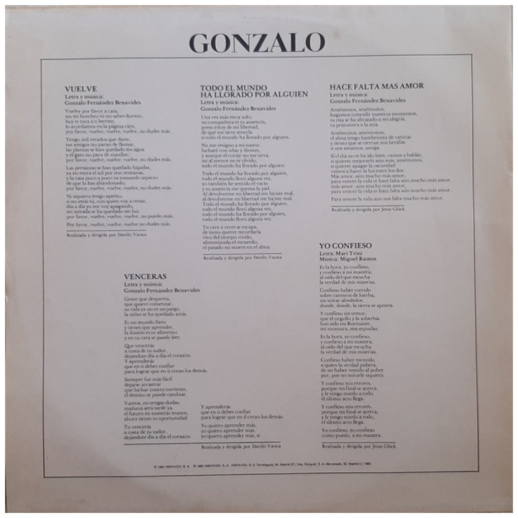 GONZALO - GONZALO | VINILO USADO