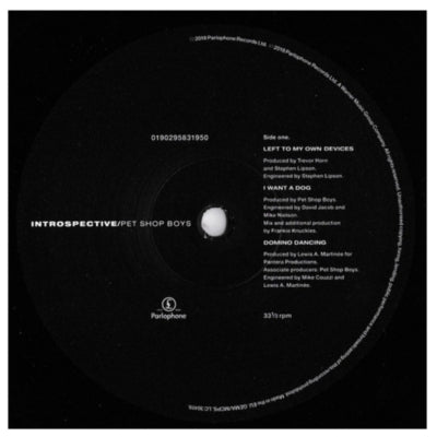PET SHOP BOYS - INTROSPECTIVE | VINILO