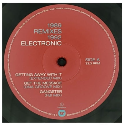 ELECTRONIC - 1989 REMIXES 1992 | VINILO
