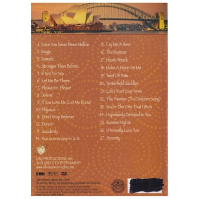 OLIVIA NEWTON JOHN - LIVE AT SYDNEY OPERA HOUSE | DVD