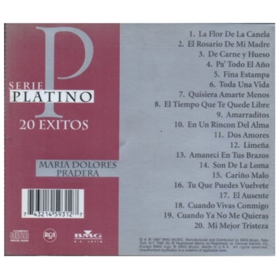 MARIA DOLORES PRADERAS - SERIE PLATINO: 20 EXITOS | CD