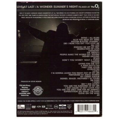 STEVIE WONDER - LIVE AT LAST | DVD