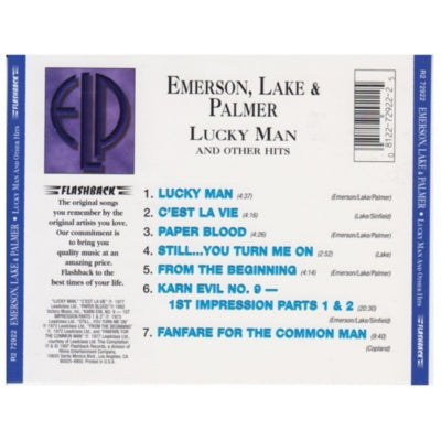 EMERSON LAKE & PALMER - LUCKY MAN OTHER HITS | CD