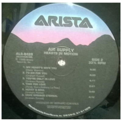 AIR SUPPLY - HEARTS IN MOTION | VINILO