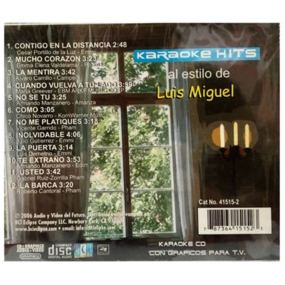 KARAOKE HITS - LUIS MIGUEL | CD
