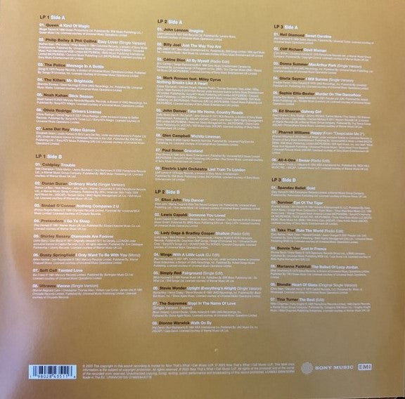 NOW THAT'S WHAT I CALL MUSIC - POP GOLD - VARIOUS ARTISTS - POP GOLD (3LP) (COLOURED VINYL) | VINILO