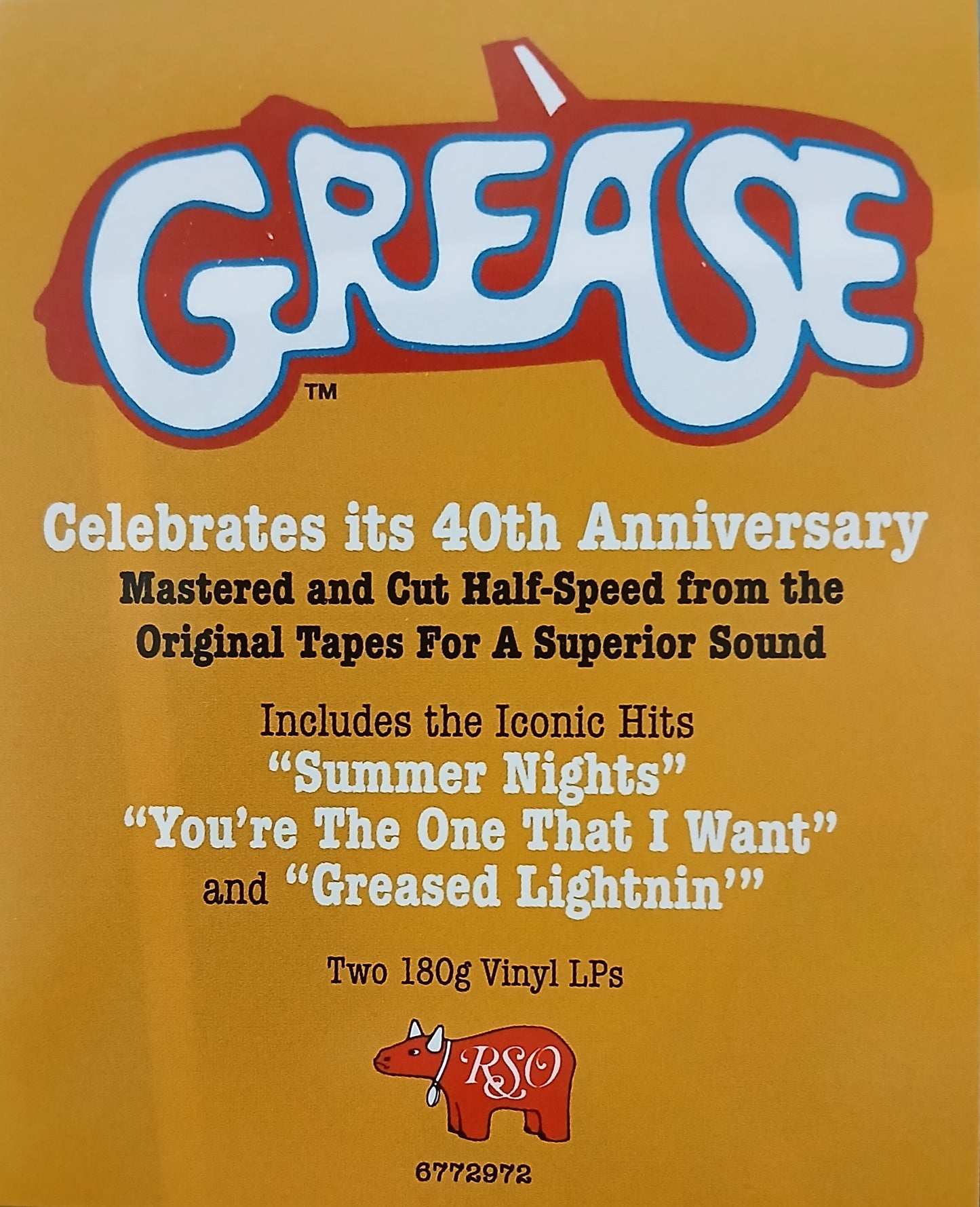 GREASE - OST SOUNDTRACK 40TH ANNIVERSARY (2LP) | VINILO