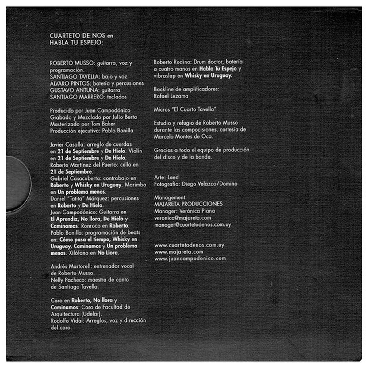CUARTETO DE NOS - HABLA TU ESPEJO (DIGIPACK) | CD