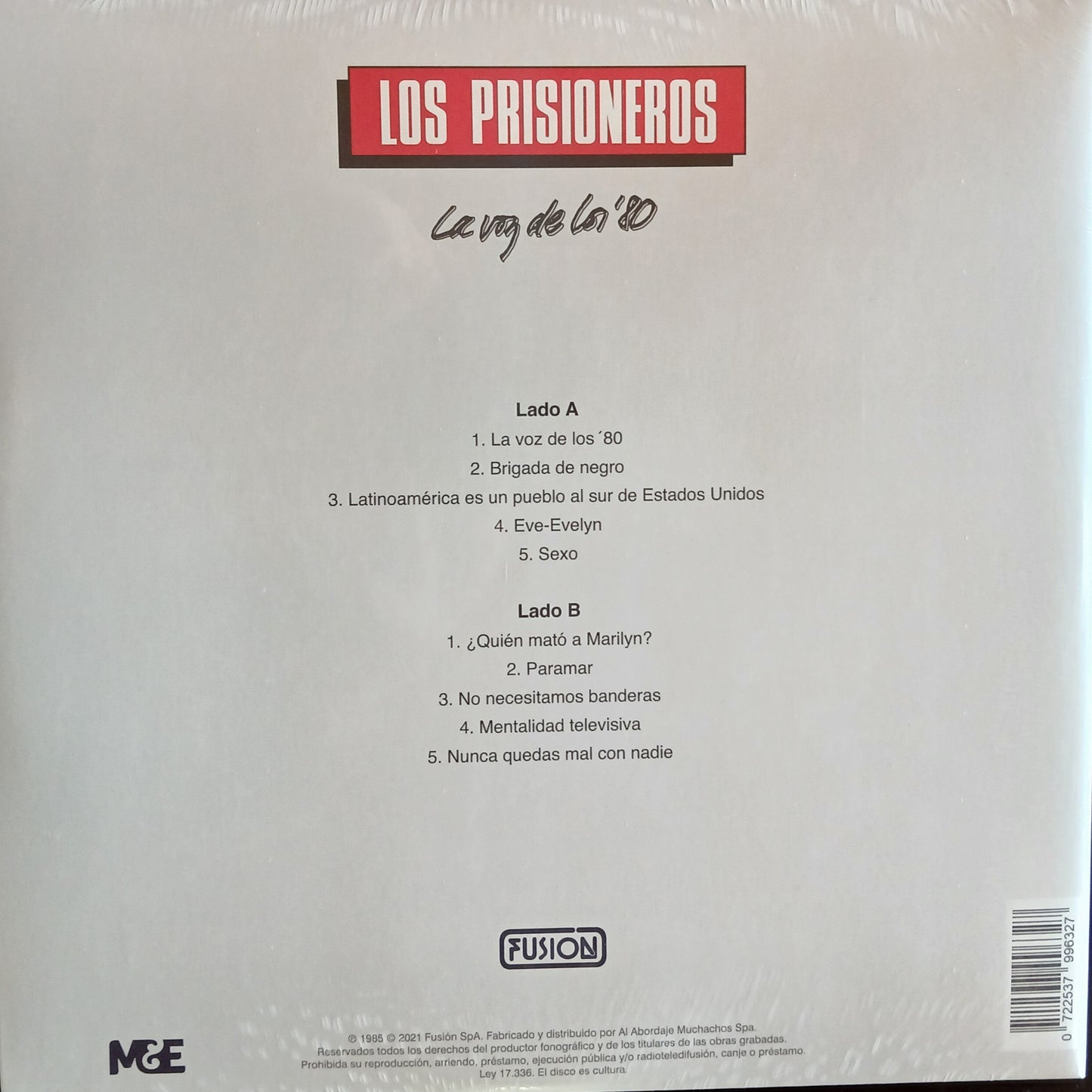 LOS PRISIONEROS - LA VOZ DE LOS 80 | VINILO